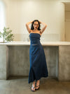 Indigo Denim Corset and Skirt Set