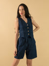 Riviera Denim Vest and Shorts