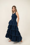 Bleu Rêve Tiered Maxi